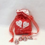 valentine drawstring bags